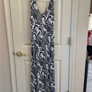 INC International Concepts Black and White Maxi Dress
